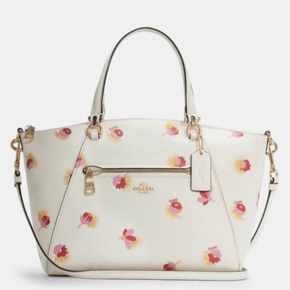 COACH White Floral Handbag NEW - Picture 2 of 11
